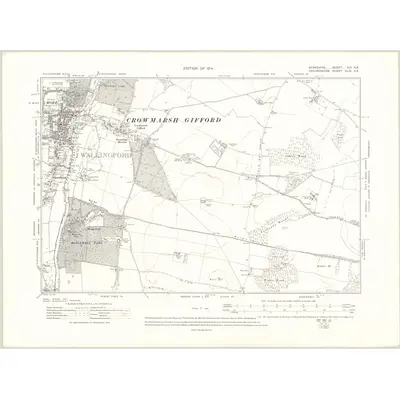1910 Map of Berkshire XVI.SE, 1914 Print