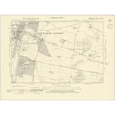 1938 Map of Berkshire XVI.SE, 1944 Print