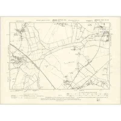 1897 Map of Berkshire XVI.SW, 1900 Print