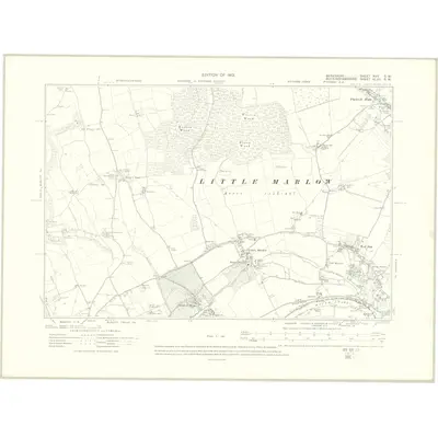 1910 Map of Berkshire XVII.SW, 1913 Print