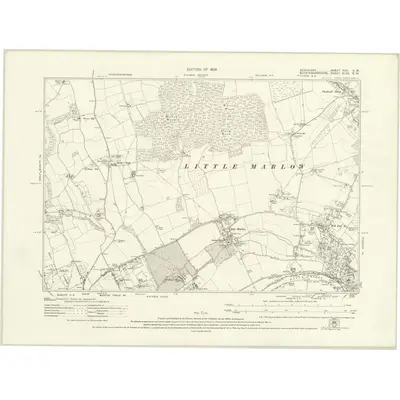 1923 Map of Berkshire XVII.SW, 1926 Print