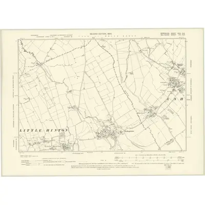 1898 Map of Berkshire XVIII.NE, 1900 Print