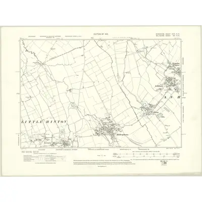 1910 Map of Berkshire XVIII.NE, 1913 Print