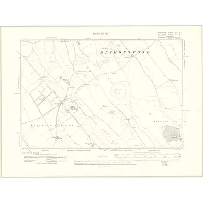 1910 Map of Berkshire XVIII.SE, 1913 Print