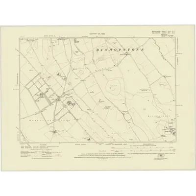 1910 Map of Berkshire XVIII.SE, 1925 Print