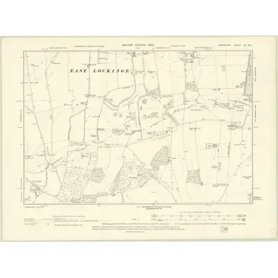 1898 Map of Berkshire XX.NE, 1900 Print