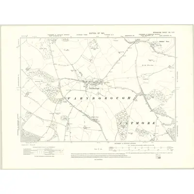 1910 Map of Berkshire XX.SE, 1913 Print