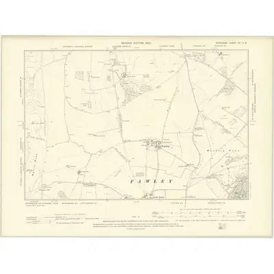 1898 Map of Berkshire XX.SW, 1900 Print