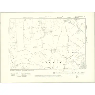 1910 Map of Berkshire XX.SW, 1913 Print