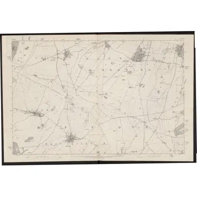 1876 Map of Berkshire XXI, 1883 Print