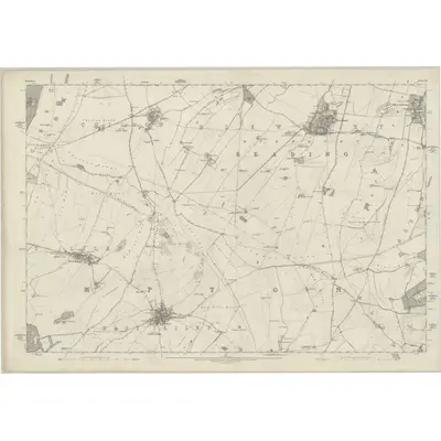 1876 Map of Berkshire XXI, 1883 Print