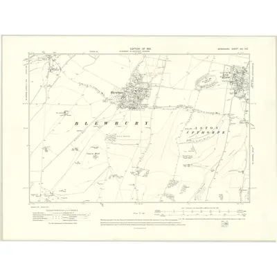 1910 Map of Berkshire XXI.NE, 1913 Print