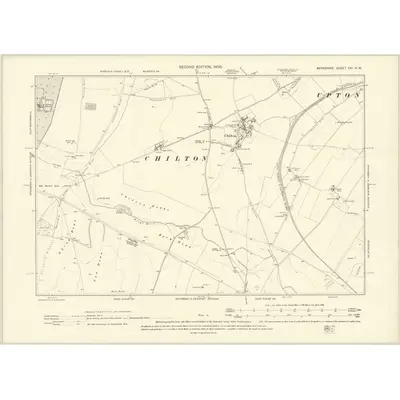 1898 Map of Berkshire XXI.NW, 1900 Print