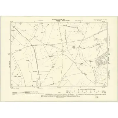 1898 Map of Berkshire XXI.SE, 1900 Print