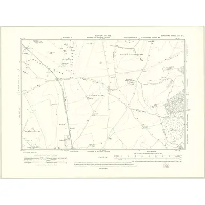 1910 Map of Berkshire XXI.SE, 1913 Print