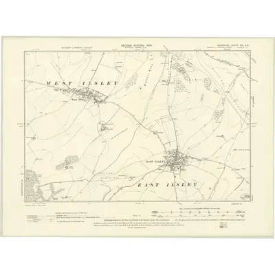 1898 Map of Berkshire XXI.SW, 1900 Print