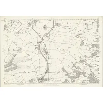 1877 Map of Berkshire XXII, 1883 Print