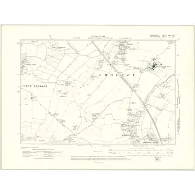 1910 Map of Berkshire XXII.NW, 1914 Print