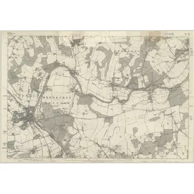1875 Map of Berkshire XXIII, 1883 Print