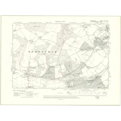 1910 Map of Berkshire XXIII.NE, 1913 Print