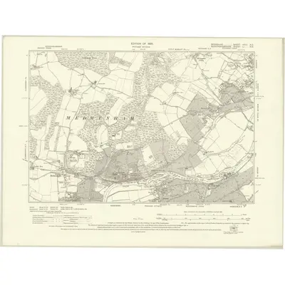 1923 Map of Berkshire XXIII.NE, 1925 Print