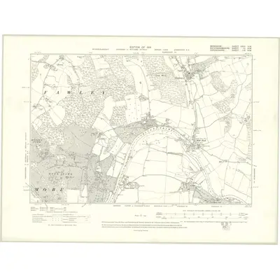 1910 Map of Berkshire XXIII.NW, 1914 Print