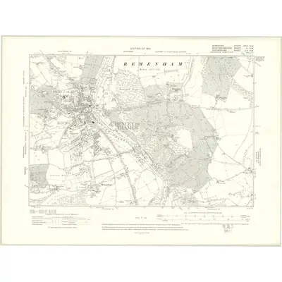 1910 Map of Berkshire XXIII.SW, 1914 Print