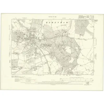 1923 Map of Berkshire XXIII.SW, 1927 Print