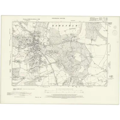 1938 Map of Berkshire XXIII.SW, 1944 Print