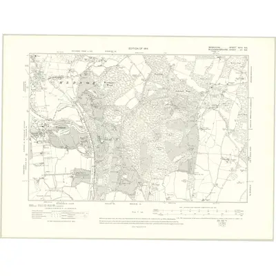 1910 Map of Berkshire XXIV.NE, 1914 Print
