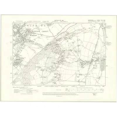 1910 Map of Berkshire XXIV.NW, 1914 Print
