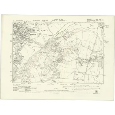 1923 Map of Berkshire XXIV.NW, 1926 Print