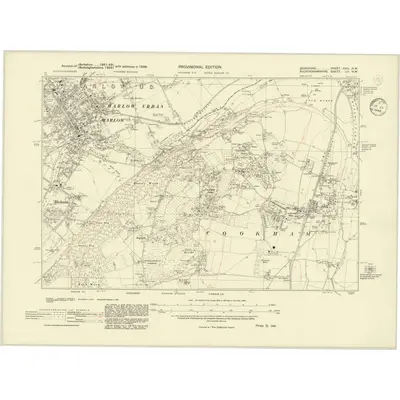1938 Map of Berkshire XXIV.NW, 1945 Print