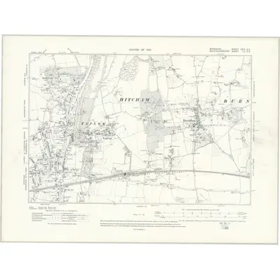 1910 Map of Berkshire XXIV.SE, 1913 Print