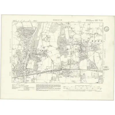 1931 Map of Berkshire XXIV.SE, 1935 Print