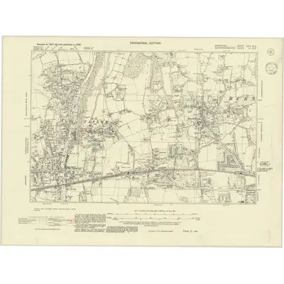 1938 Map of Berkshire XXIV.SE, 1944 Print