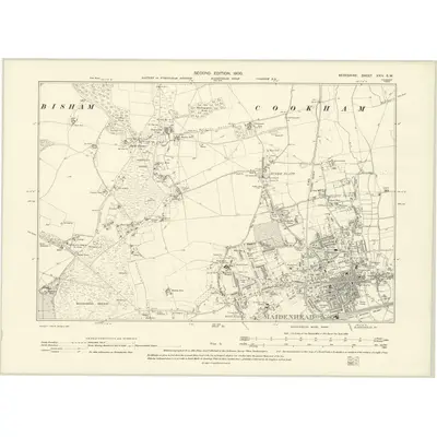 1897 Map of Berkshire XXIV.SW, 1900 Print