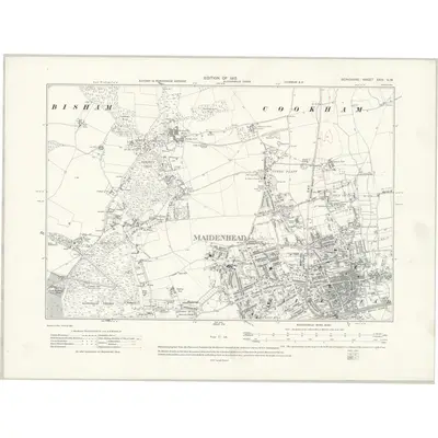 1910 Map of Berkshire XXIV.SW, 1913 Print