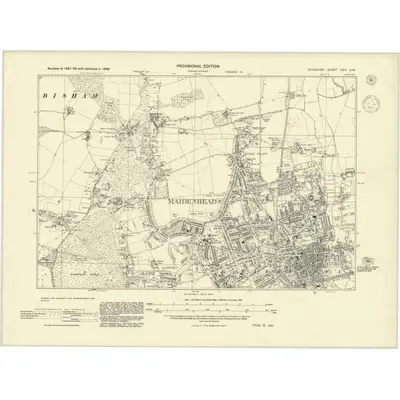 1938 Map of Berkshire XXIV.SW, 1944 Print