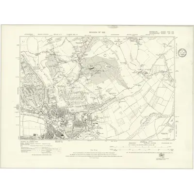 1932 Map of Berkshire XXIX.SE, 1935 Print