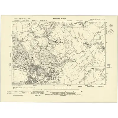1938 Map of Berkshire XXIX.SE, 1945 Print