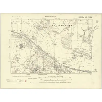 1938 Map of Berkshire XXIX.SW, 1945 Print