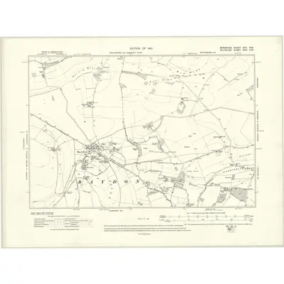 1910 Map of Berkshire XXV.NW, 1913 Print