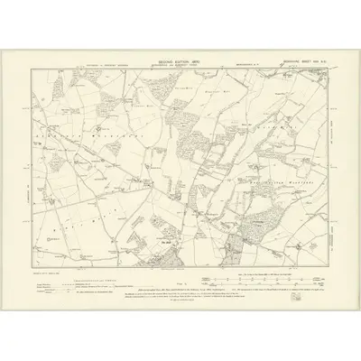 1899 Map of Berkshire XXV.SE, 1900 Print