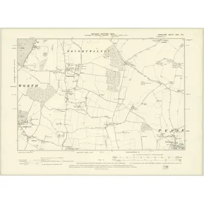 1898 Map of Berkshire XXVI.NE, 1900 Print