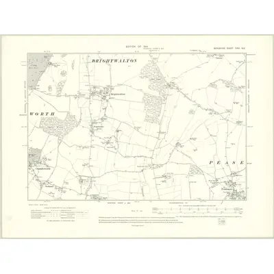 1910 Map of Berkshire XXVI.NE, 1913 Print
