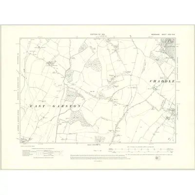 1909 Map of Berkshire XXVI.NW, 1913 Print