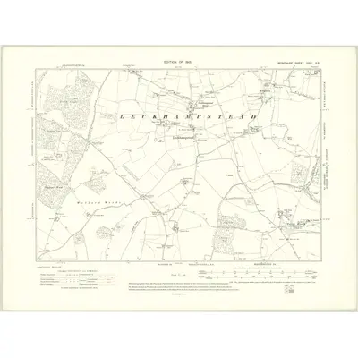 1910 Map of Berkshire XXVI.SE, 1913 Print