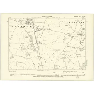 1898 Map of Berkshire XXVII.NE, 1900 Print