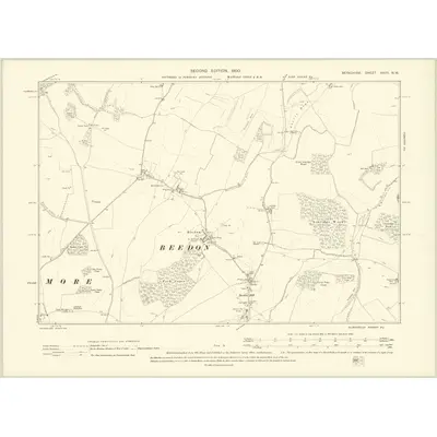 1898 Map of Berkshire XXVII.NW, 1900 Print